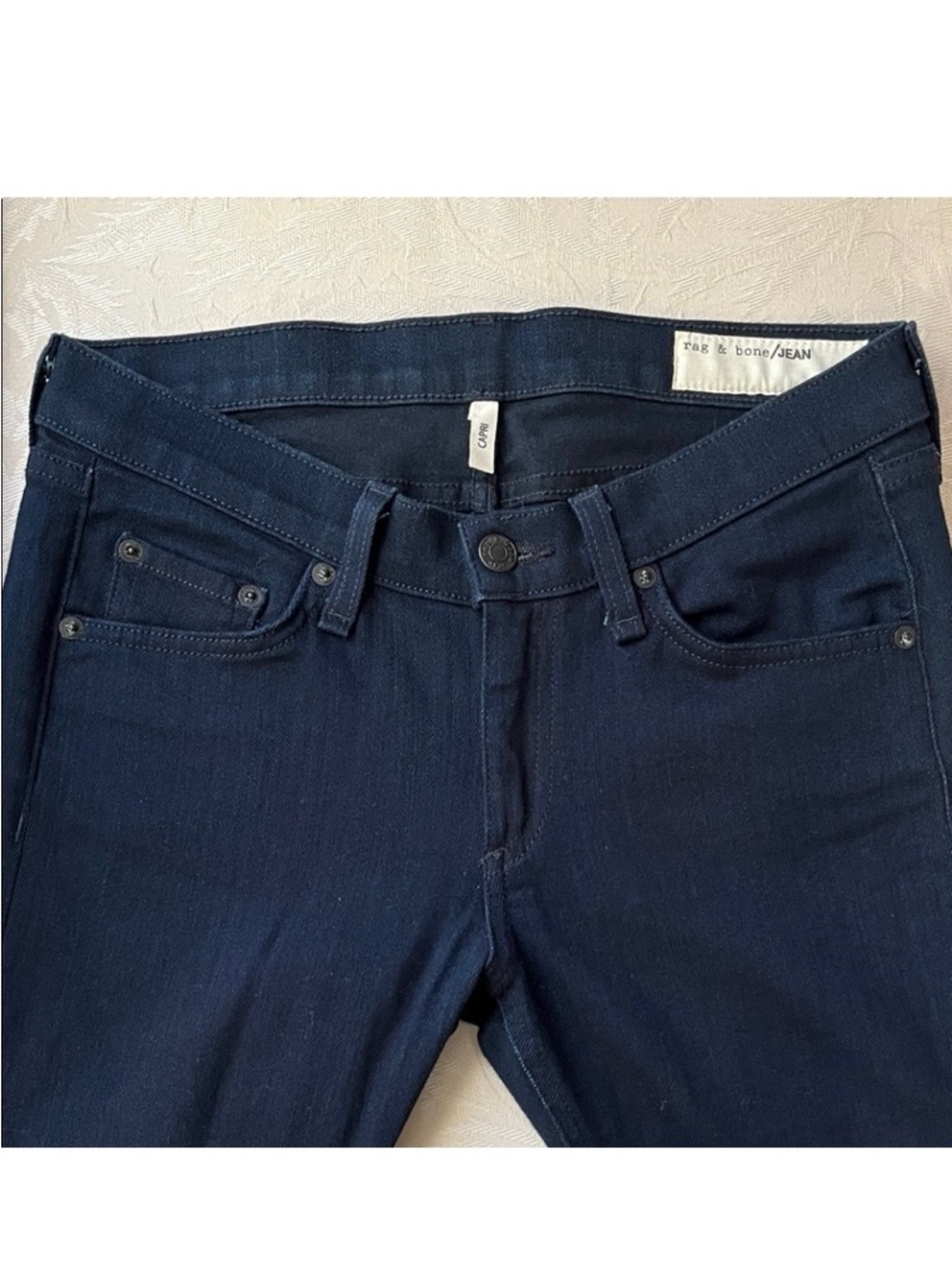 Rag & Bone Skinny Jeans - Women’s 26, Dark Blue Stretch Denim - Picture 3 of 14